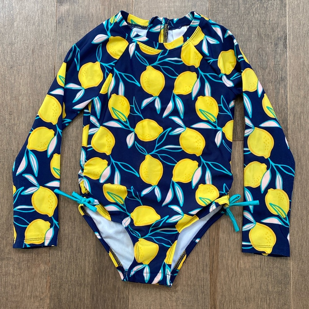 Cat & Jack long sleeve lemon bathing suit